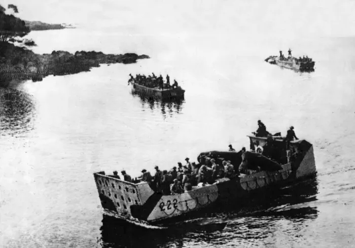Framed Print : Picture taken six hours before the first Allied landings on the Southern Coast of France