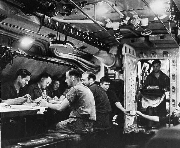Picture taken inside one of the Royal Navy submarines shows how the officers