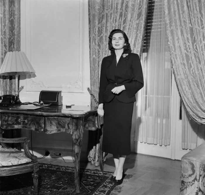 Framed Print : Pictures of her Imperial Majesty Soraya Pahlavy, the Queen of Persia who is just spending