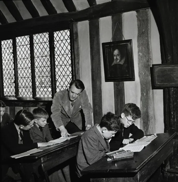 Framed Print : Pictures taken at the King Edward the 6th (VI) school at Stratford upon Avon school where