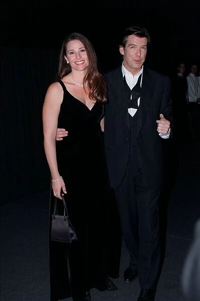 Pierce Brosnan Actor December 1997 At the premiere of Tomorrow Never Dies in which