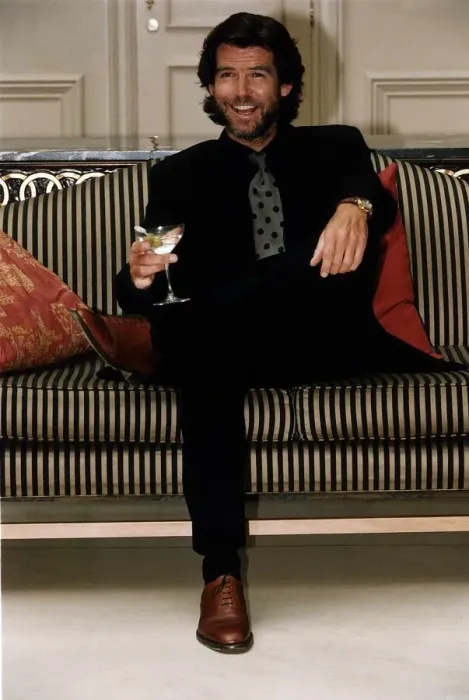Framed Print : Pierce Brosnan Actor with a glass of Champagne Framed Print : Pierce Brosnan Actor with a glass of Champagne