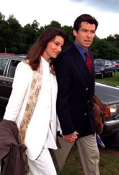 Pierce Brosnan and Keely Shaye Smith arrive at Alfred Dunhill Queens Cup Polo