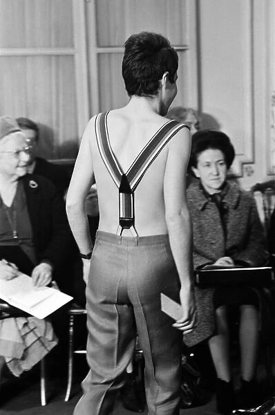 Pierre Cardin mens swimwear fashion presentation. Paris, France. 4th March 1965