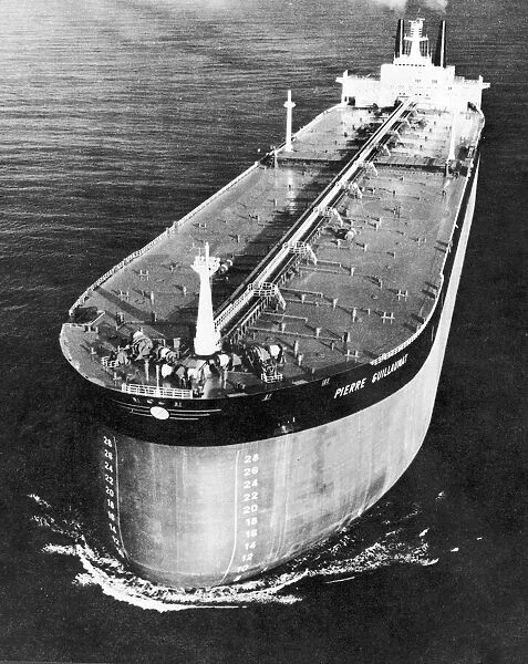 Pierre Guillaumat, super-tanker, at sea. 13th January 1980
