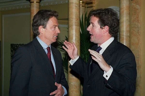 Piers Morgan and Tony Blair May 1999 at the Dorchester Hotel for the Mirror Pride
