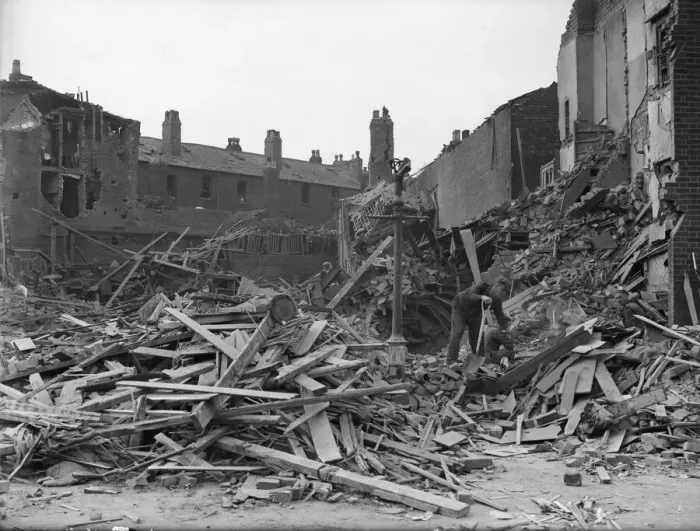 Framed Print : A pile of rubble is all that remains of terrace housing off Farm Street, Hockley Framed Print : A pile of rubble is all that remains of terrace housing off Farm Street, Hockley