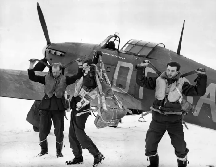 Framed Print : Pilots of the Burma'Squadron, the famous RAF Number 257 Hurricane Fighter