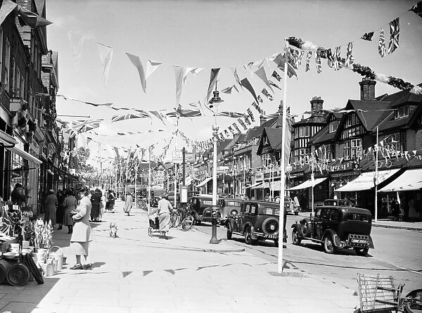 Pinner High Street decorated for King George V Silver Jubilee 1935