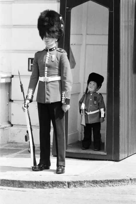 Framed Print : Pint sized soldier, Mark Acklom, aged 3, from Greenways, Beckenham, Kent Framed Print : Pint sized soldier, Mark Acklom, aged 3, from Greenways, Beckenham, Kent