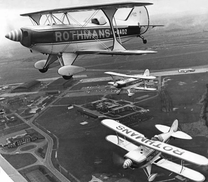 Framed Print : Pitts S2A biplane aircraft of the worlds only civilian aerobactic team