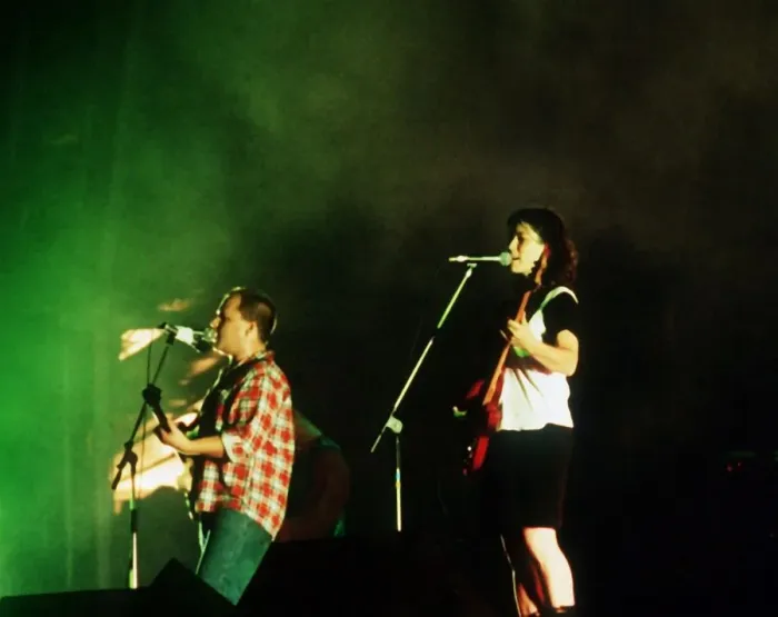 Framed Print : The Pixies on stage at Reading Festival 1990