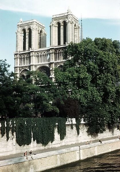 Places Views France Paris Notre Dame Cathedral circa 1980