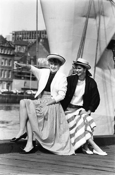 Plain sailing for fashion lovers - models wearing clothes for trip out on the high seas