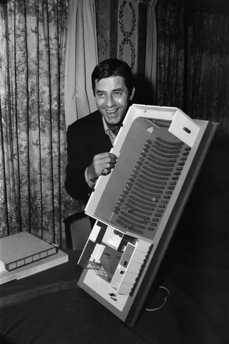 Framed Print : Plans for a network of Jerry Lewis automated cinemas throughout Western Europe were
