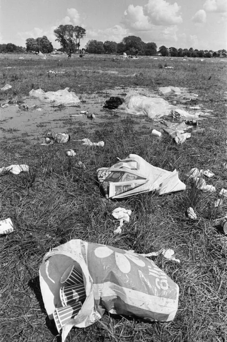 Framed Print : Plastic sheets, carrier bags of trash, tissues, tins and plastic cups