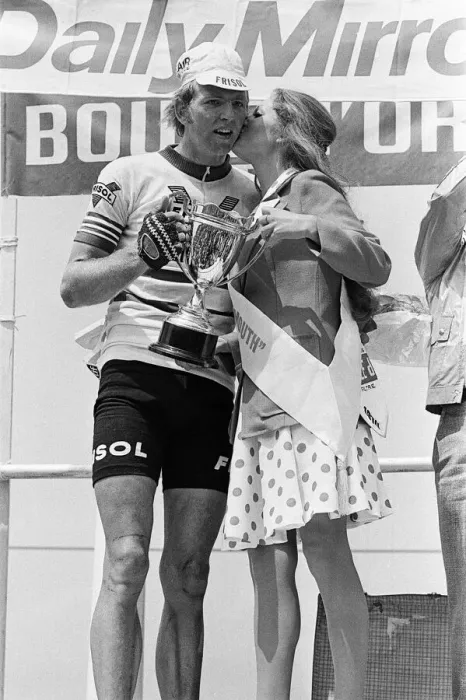 Framed Print : The Plymouth stage of the Tour De France. Winner of the second stage Henk Poppe of Framed Print : The Plymouth stage of the Tour De France. Winner of the second stage Henk Poppe of