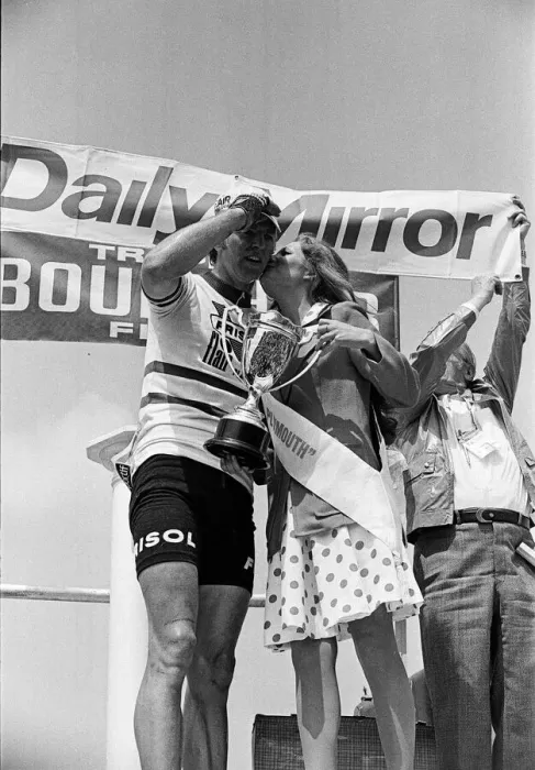 Framed Print : The Plymouth stage of the Tour De France. Winner of the second stage Henk Poppe of Framed Print : The Plymouth stage of the Tour De France. Winner of the second stage Henk Poppe of