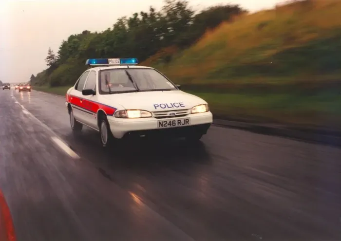 Framed Print : A police officer drives a new rapid response patrol car Framed Print : A police officer drives a new rapid response patrol car