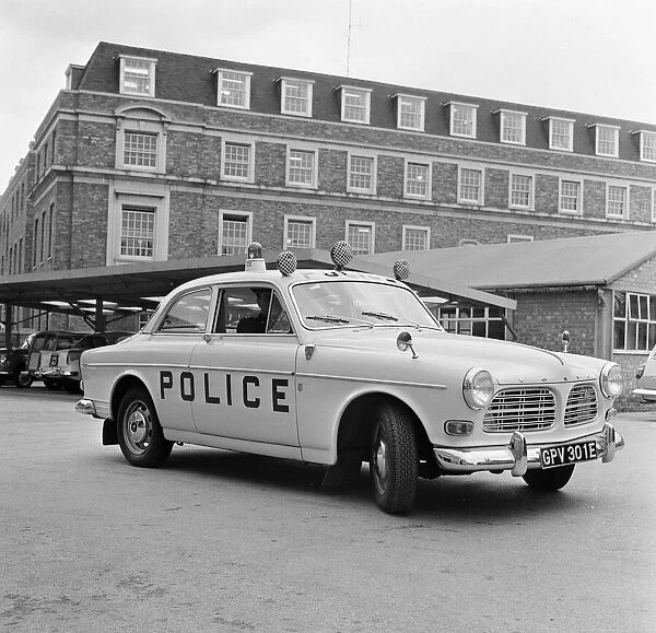 Police Patrol Car in Cambridge, Circa 1965