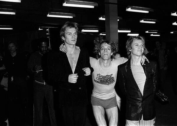 The Police on tour in America 1980 Sting with Andy Summers and Stewart Copeland