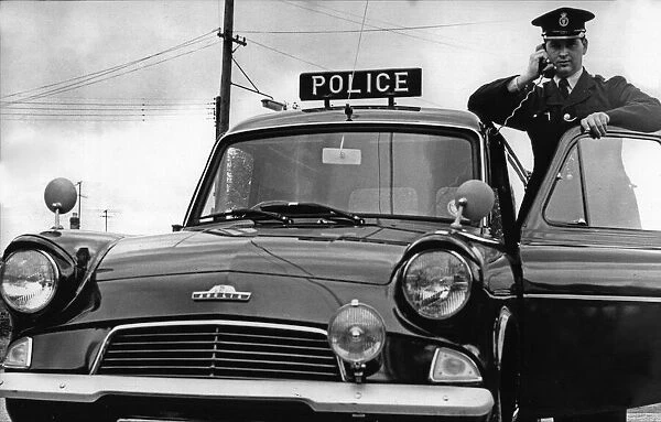 Policeman on patrol in Mildenhall 15th August 1965