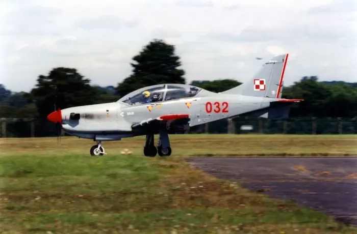 Framed Print : A Polish Air Force PZL Turbo Orlik trainer aircraft taxis before take off for