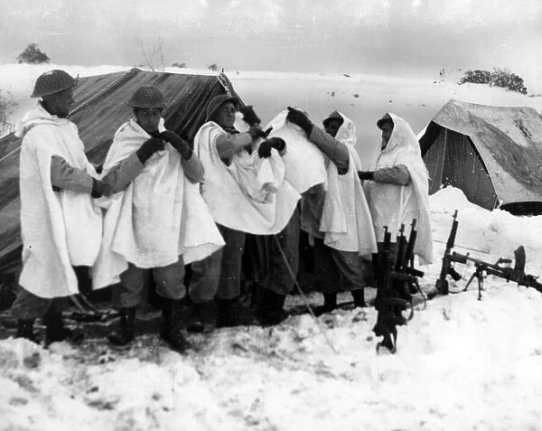 Polish infantry hold heights in the snow-swept Apennines