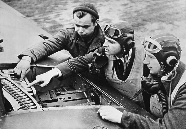 Two Polish pilots training to fly P-51 Mustang fighters. 12th May 1944