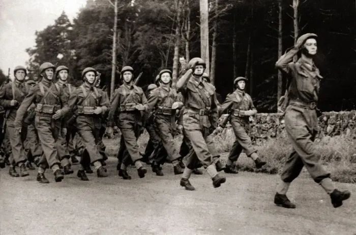 Framed Print : Polish soldiers march past General Sikorski Framed Print : Polish soldiers march past General Sikorski