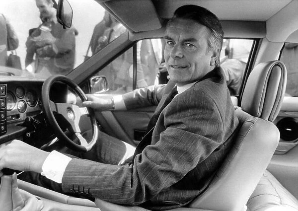 Politician Dr. David Owen in his Lotus Car. August 1987
