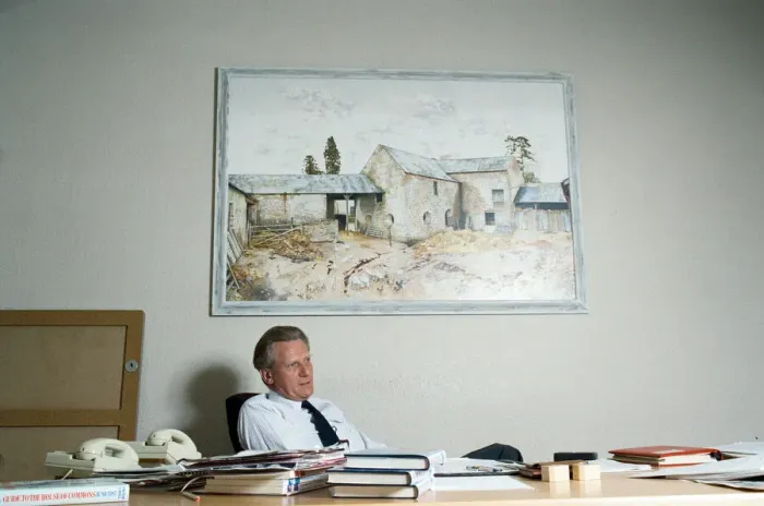 Framed Print : Politician Michael Heseltine promoting his book The Challenge of Europe