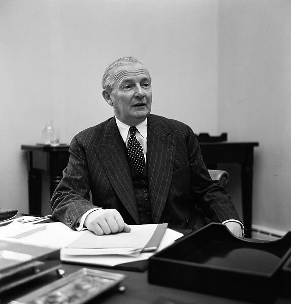 Politician Selwyn Lloyd in his office. 7th March 1962