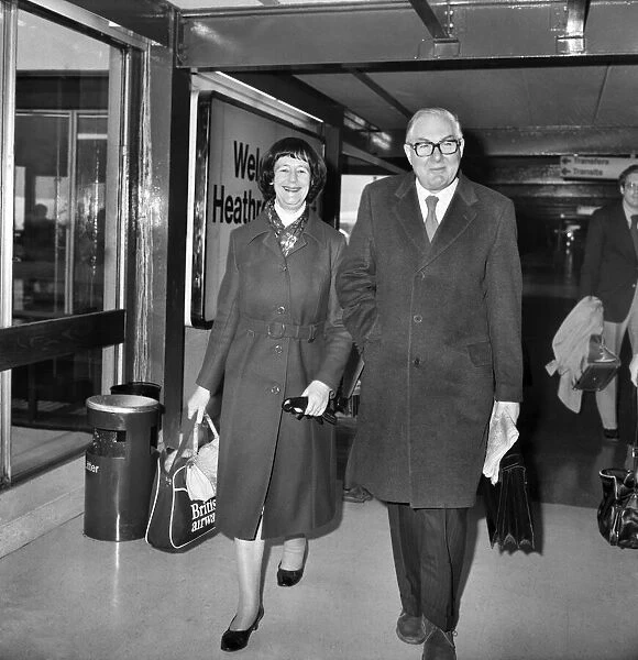 Politics: Departure of Mr. and Mrs. Jim Callaghan to Washington to have talks with Jimmy
