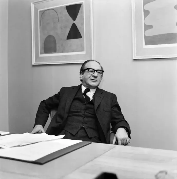 Framed Print : Politics. Fred Mulley Minister of Transport outlined his plans for a Christmas safety