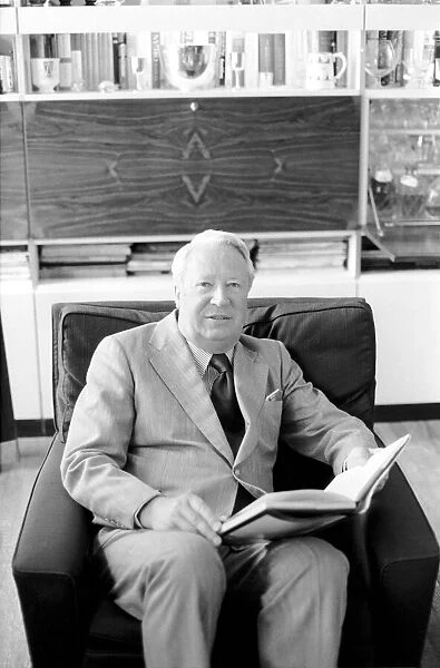 Politics: Former Prime Minister: Edward Heath pictured at his London home this afternoon