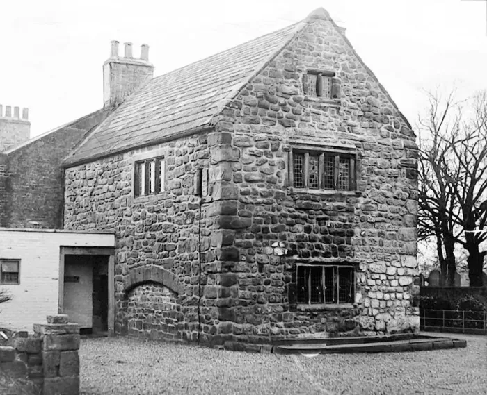 Framed Print : Ponteland Castle in February 1936 which had been converted into an inn called Framed Print : Ponteland Castle in February 1936 which had been converted into an inn called