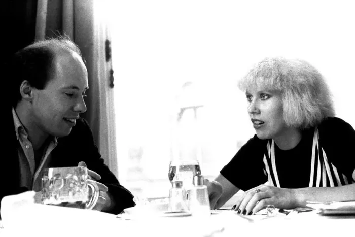Framed Print : Pop diva Hazel O Connor is interviewed by reporter Mark Dawson Framed Print : Pop diva Hazel O Connor is interviewed by reporter Mark Dawson