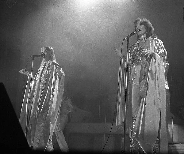 Pop Group Abba in concert in Birmingham England 1977