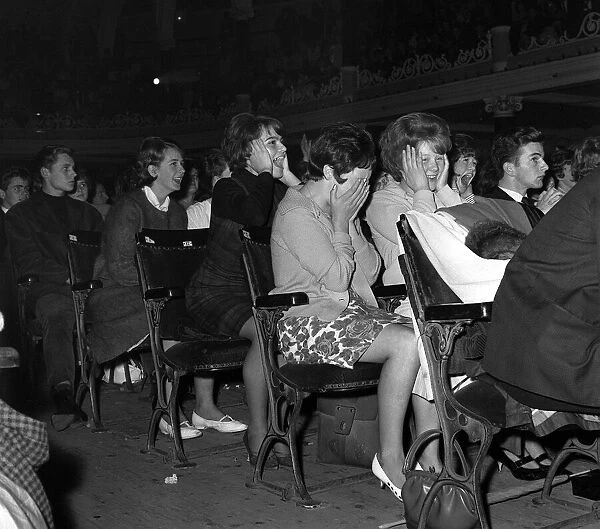 Pop Group The Beatles in Preston September 1963 Excited fans can not bear to watch
