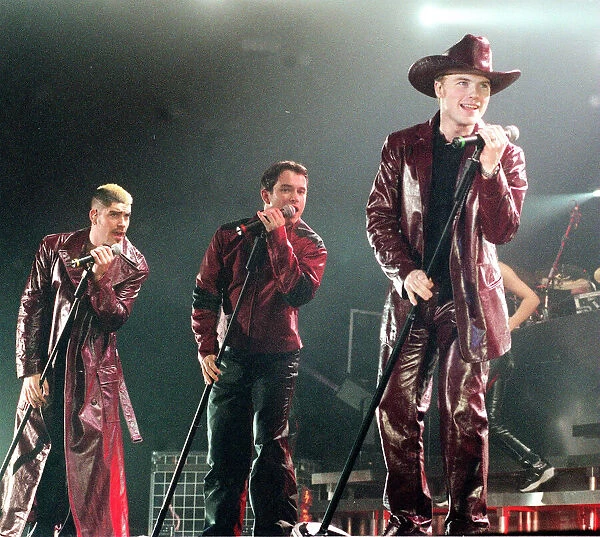 Pop group Boyzone, May 1999 In concert at Glasgow SECC