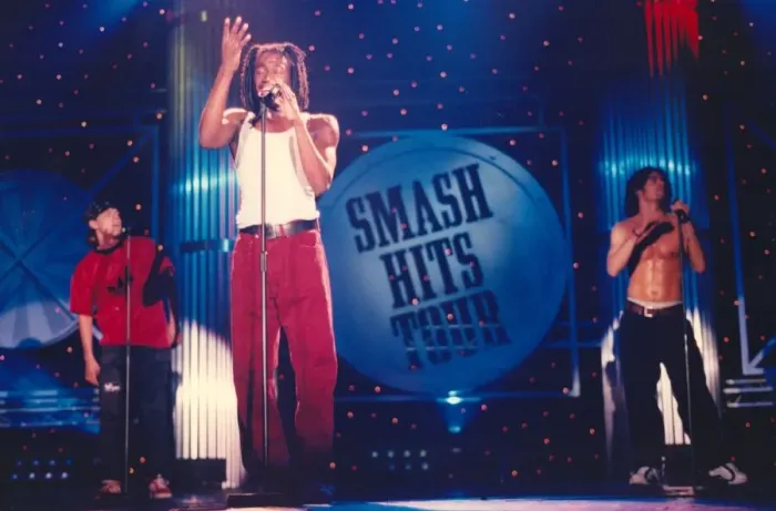 Framed Print : Pop group EYC, perform in the Smash Hits Tour at Whitley Bay Ice Rink 22 November 1995 Framed Print : Pop group EYC, perform in the Smash Hits Tour at Whitley Bay Ice Rink 22 November 1995