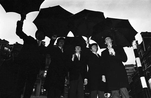 Pop group The Fortunes seen here posing as city gents. 22nd December 1965