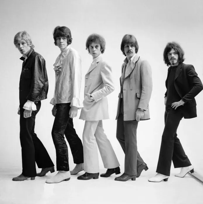 Framed Print : Pop Group The Move posing for a fashion shoot. 1st December 1967 Framed Print : Pop Group The Move posing for a fashion shoot. 1st December 1967