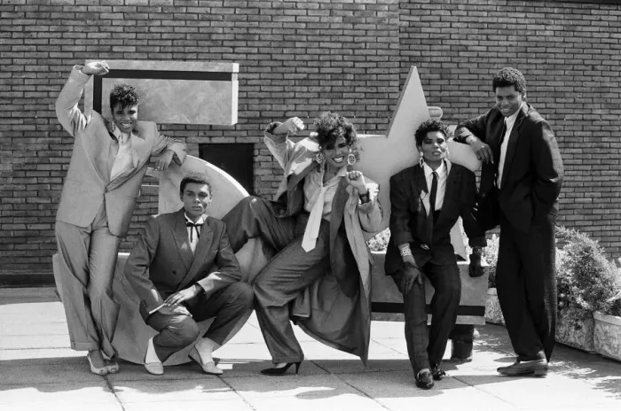 Framed Print : Pop group Five Star. Left to right, Lorraine, Stedman, Denise, Doris and Delroy. London Framed Print : Pop group Five Star. Left to right, Lorraine, Stedman, Denise, Doris and Delroy. London