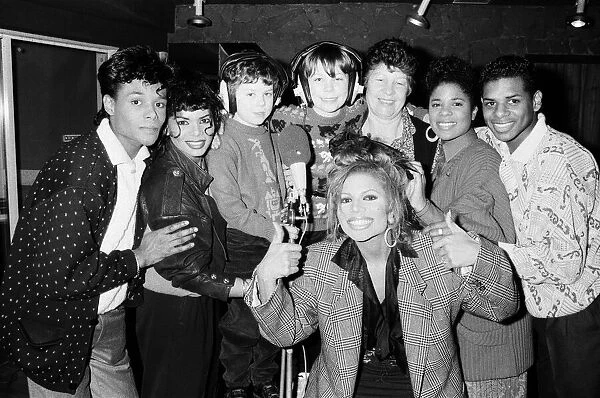 Pop group Five Star meeting some of their young fans. 23rd March 1988
