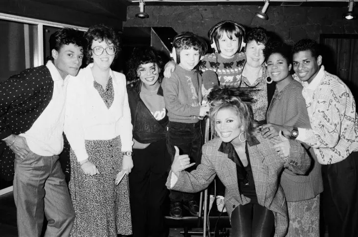 Framed Print : Pop group Five Star meeting some of their young fans. 23rd March 1988