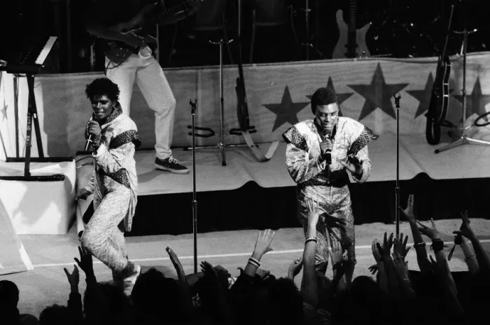 Framed Print : Pop group Five Star pictured backstage during their concert at the Colston Hall, Bristol Framed Print : Pop group Five Star pictured backstage during their concert at the Colston Hall, Bristol