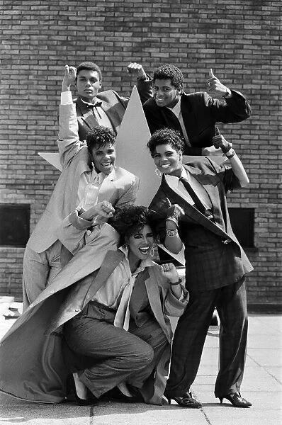 Pop group Five Star. Stedman, Delroy, Lorraine, Doris and Denise. London. 6th August 1986