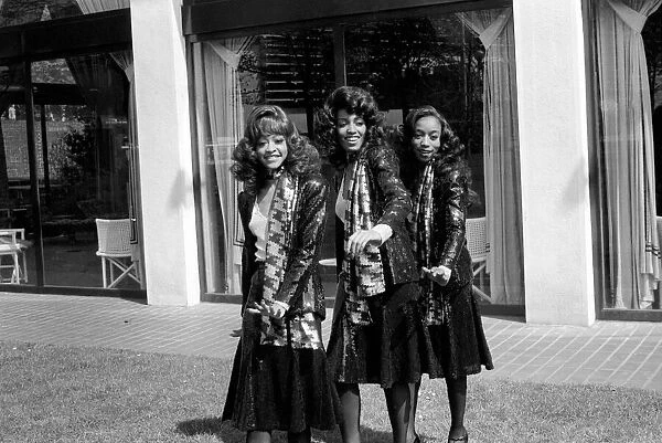 Pop Group: 'The Three Degrees'seen here in London to promote their latest